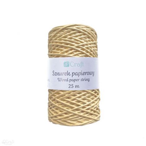 Sznurek papierowy dpCraft z drucikiem Kraft, 25m